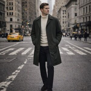 Botany 500 Vintage Overcoat Men’s 42R USA Made Fleece Lined